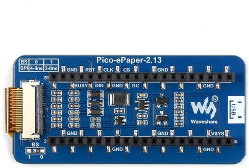waveshare 2.13inch E-Paper E-Ink Display Module for Raspberry Pi Pico 250×122 Pixels Black/White Partial Refresh Support with SPI Interface in Saudi Arabia