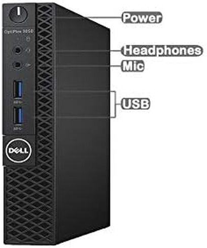 كمبيوتر Dell OptiPlex 3050 Micro Computer، Intel Core i3-6100T 3.2 جيجا هرتز، 16 جيجا DDR4، 500 جيجا، واي فاي، بلوتوث، Windows 11 Pro 64 بت - يدعم اللغة الإنجليزية / الإسبانية / الفرنسية (متجدد) in Kuwait