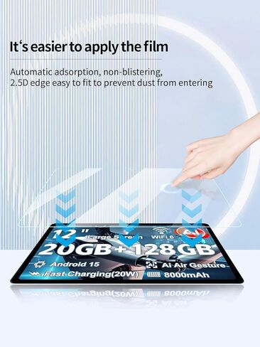 واقي شاشة لجهاز Azeyou M11T12-A733 Android 15 12 بوصة، مضاد للخدش 9H صلابة اللمس الحساسة 2.5D حواف مستديرة خالية من الفقاعات سهلة التركيب، عبوتان. in Kuwait
