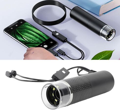 1PCS Pocket Handheld USB Microscopes, Compatible with Android iOS Devices, High Definition 1600X Magnification Digital Microscope Camera for Adults Kids in Saudi Arabia