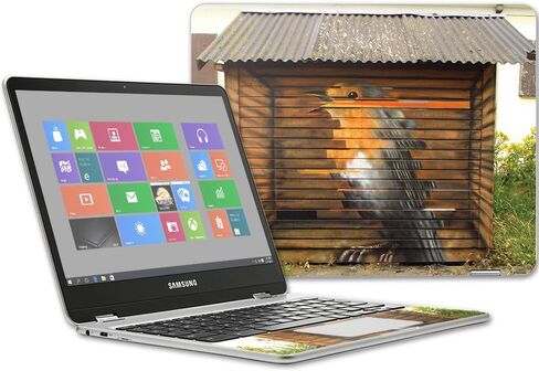 MightySkins Skin Compatible with Samsung Chromebook Plus 12.3"(2017 - Bird House | Protective, Durable, and Unique Vinyl Decal wrap Cover | Easy to Apply, Remove, and Change Styles | Made in The USA in Saudi Arabia