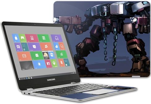 غلاف MightySkins متوافق مع جهاز Samsung Chromebook Plus مقاس 12.3 بوصة (2017 - سلاسل فولاذية | غطاء ملتف من الفينيل واقٍ ومتين وفريد ​​من نوعه | سهل التركيب والإزالة وتغيير الأنماط | صنع في الولايات المتحدة الأمريكية in Saudi Arabia
