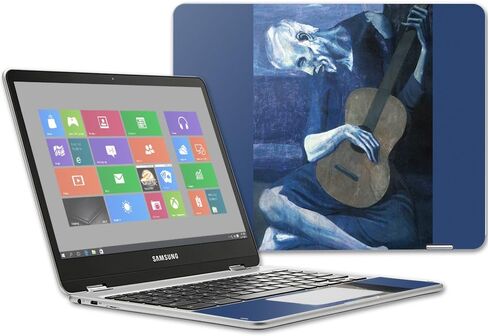 MightySkins Skin Compatible with Samsung Chromebook Plus 12.3"(2017 - Old Guitarist | Protective, Durable, and Unique Vinyl wrap Cover | Easy to Apply, Remove, and Change Styles | Made in The USA in Saudi Arabia