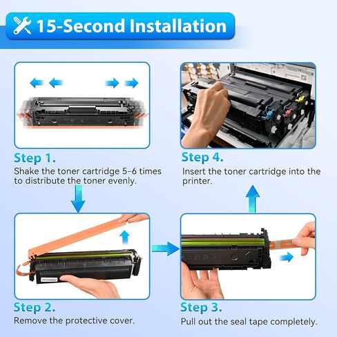 خراطيش حبر 218A 4 عبوات مع رقاقة - 3301fdw بديل متوافق لطابعة HP 218X 218A Color LaserJet Pro MFP 3301fdw 3301sdw 3201dw 3301cdw عالية الإنتاجية W2180A (أسود أصفر أرجواني سماوي) in Kuwait