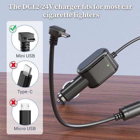شاحن سيارة لكابل شحن Garmin Nuvi USB لـ Garmin Nuvi، Drive، DriveSmart، DriveAssist، DriveTrack، RV GPS، كابل طاقة TA20 لكابل شاحن Garmin بطول 6 أقدام سلك شحن USB in Kuwait