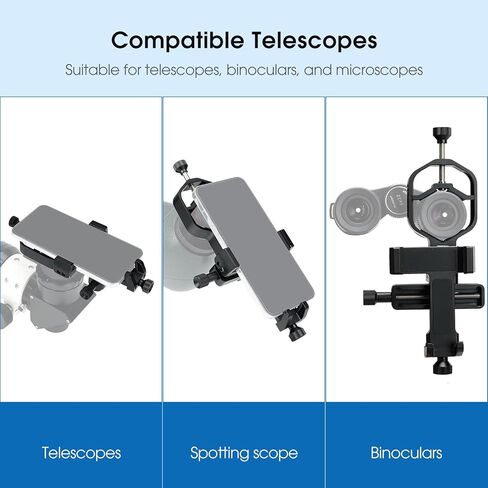 SVBONY Telescope Eyepiece 66 Degree Ultra Wide Angle Bundle with SV214 Pro 3-Axis Universal Smartphone Adapter Support 28 to 48mm Eyepiece Diameter in Saudi Arabia