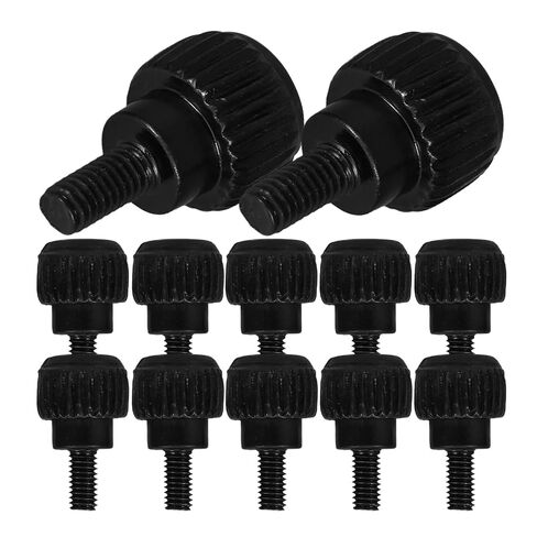 Vaguelly 24Pcs Black PC Case Thumb Screws 6-32 Thread Fastener Screws for Computer Power Supply and Pci Slots Compatible PC Chassis Hardware in Saudi Arabia