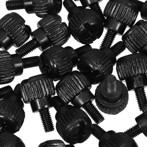 Vaguelly 24Pcs Black PC Case Thumb Screws 6-32 Thread Fastener Screws for Computer Power Supply and Pci Slots Compatible PC Chassis Hardware in Saudi Arabia