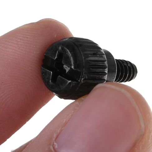 100pcs Black Knurled Thumb Screws Computer Case Thumbscrew Replacement Kit for Desktop PC Chassis Fixing, Easy Hand-Tightening, Compatible with Motherboard and Hard Drive in Saudi Arabia
