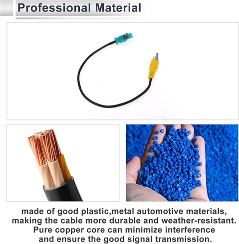 Front Rear View Camera Adapter Wire Harness Cable for Volvo XC60 2008-2014 Stabilise Backup Camera Wiring Harness Plastic,Metal 1 Pcs in Kuwait