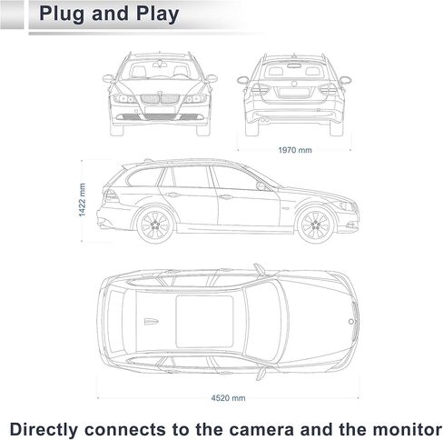 Front Rear View Camera Adapter Wire Harness Cable for Volvo XC60 2008-2014 Stabilise Backup Camera Wiring Harness Plastic,Metal 1 Pcs in Kuwait