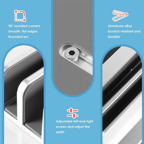 Aluminum Alloy Vertical Laptop and Tablet Stand Rack, Silver, Portable Computer Holder for Office Desk, Compatible with Laptops and Tablets in Kuwait