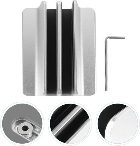 Aluminum Alloy Vertical Laptop and Tablet Stand Rack, Silver, Portable Computer Holder for Office Desk, Compatible with Laptops and Tablets in Kuwait