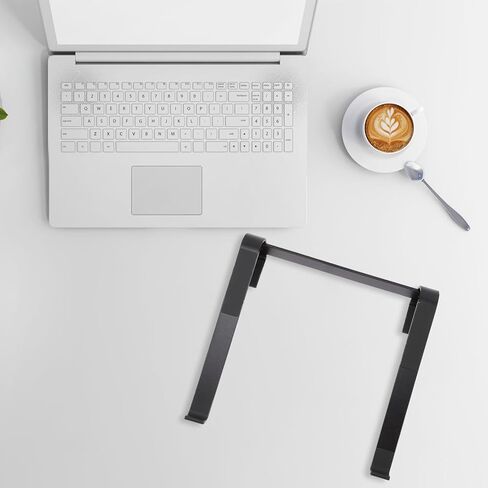 حامل كمبيوتر محمول من سبائك الألومنيوم من Zerodeko مع رف تبريد مضاد للانزلاق، حامل كمبيوتر متعدد الأغراض للاستخدام المكتبي، حامل كمبيوتر محمول أسود اللون متوافق مع أجهزة MacBook وأجهزة الكمبيوتر المحمولة in Saudi Arabia