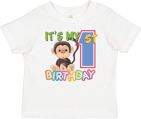 inktastic Monkey First Birthday Baby T-Shirt in Saudi Arabia