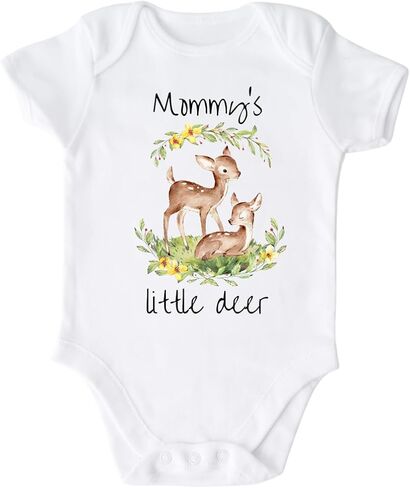 بدلة أطفال من Mommy's Little Deer، ملابس أطفال لطيفة على شكل غزال، تي شيرت على شكل حيوانات in Kuwait