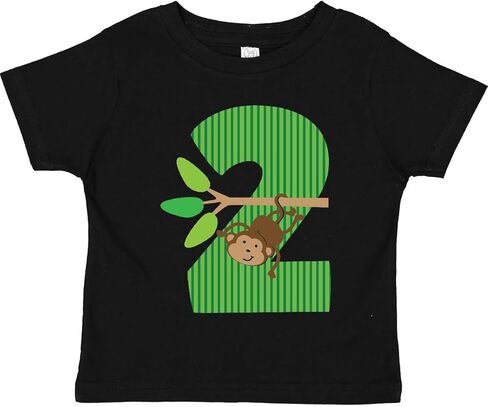 inktastic 2nd Birthday Jungle Monkey Childs Toddler T-Shirt in Saudi Arabia
