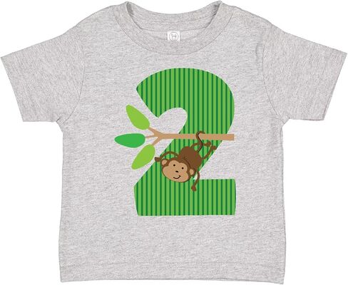 inktastic 2nd Birthday Jungle Monkey Childs Toddler T-Shirt in Saudi Arabia