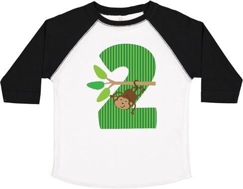 inktastic 2nd Birthday Jungle Monkey Childs Toddler T-Shirt in Saudi Arabia