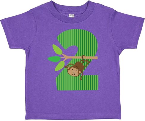 inktastic 2nd Birthday Jungle Monkey Childs Toddler T-Shirt in Saudi Arabia
