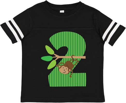 inktastic 2nd Birthday Jungle Monkey Childs Toddler T-Shirt in Saudi Arabia