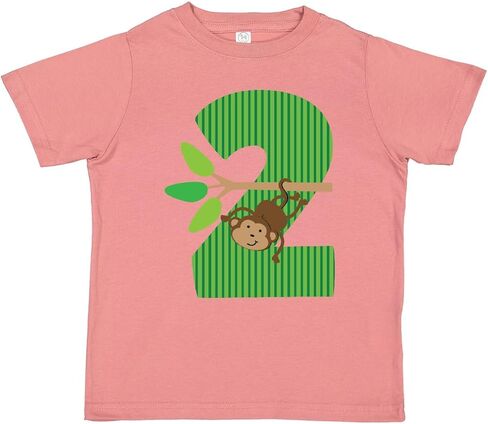 inktastic 2nd Birthday Jungle Monkey Childs Toddler T-Shirt in Saudi Arabia
