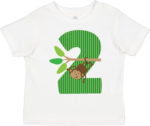 inktastic 2nd Birthday Jungle Monkey Childs Toddler T-Shirt in Saudi Arabia