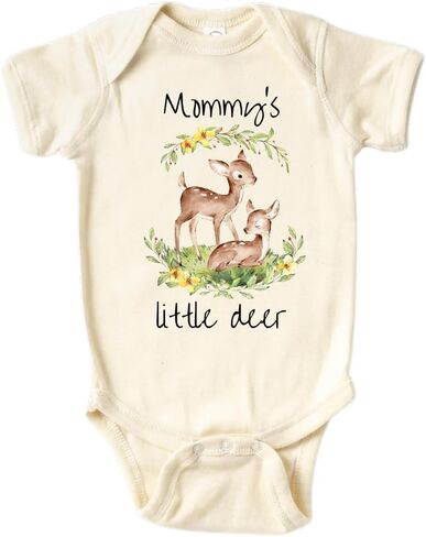 بدلة أطفال من Mommy's Little Deer، ملابس أطفال لطيفة على شكل غزال، تي شيرت على شكل حيوانات in Kuwait