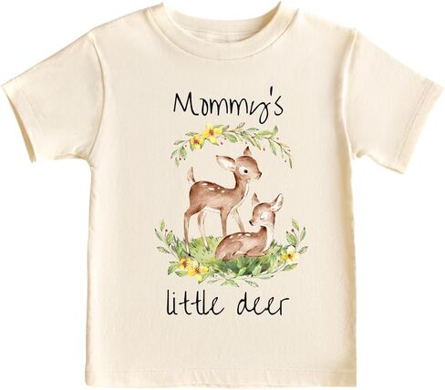 بدلة أطفال من Mommy's Little Deer، ملابس أطفال لطيفة على شكل غزال، تي شيرت على شكل حيوانات in Kuwait