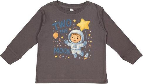 inktastic 2 The Moon Astronaut 2nd Birthday Toddler Long Sleeve T-Shirt in Saudi Arabia