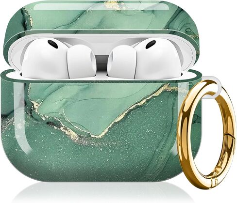 متوافق مع AirPod Pro 3 (2025)، غطاء حماية لطيف للنساء والرجال، غطاء صلب مقاوم للصدمات للحماية الكاملة مع سلسلة مفاتيح، ملحقات حافظة الشحن اللاسلكي (طباعة جلد الفهد المتدرجة) in Saudi Arabia