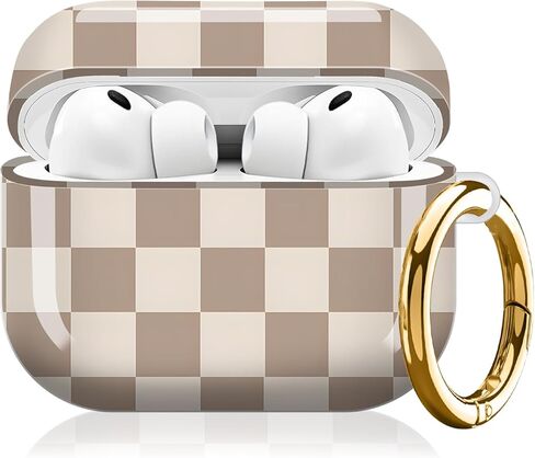 متوافق مع AirPod Pro 3 (2025)، غطاء حماية لطيف للنساء والرجال، غطاء صلب مقاوم للصدمات للحماية الكاملة مع سلسلة مفاتيح، ملحقات حافظة الشحن اللاسلكي (طباعة جلد الفهد المتدرجة) in Saudi Arabia