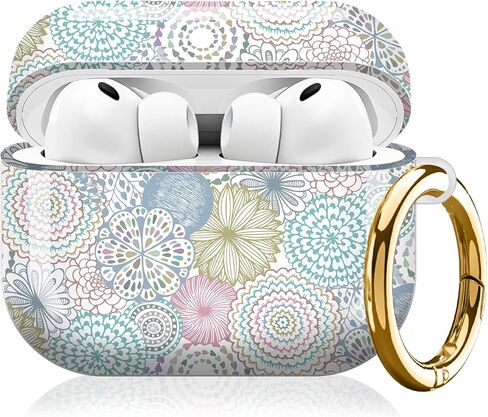 متوافق مع AirPod Pro 3 (2025)، غطاء حماية لطيف للنساء والرجال، غطاء صلب مقاوم للصدمات للحماية الكاملة مع سلسلة مفاتيح، ملحقات حافظة الشحن اللاسلكي (طباعة جلد الفهد المتدرجة) in Saudi Arabia