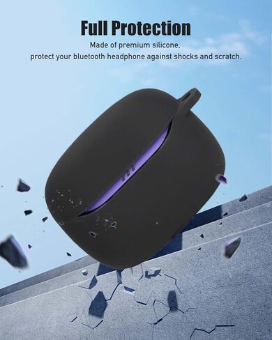 غطاء حافظة لهاتف JBL Tune Beam 2 / Tune Beam 2 Ghost، غطاء حماية من السيليكون لهاتف JBL Tune Beam 2، غطاء مقاوم للصدمات لكامل الجسم مع سلسلة مفاتيح وحبل ومجموعة منظف، أسود in Kuwait