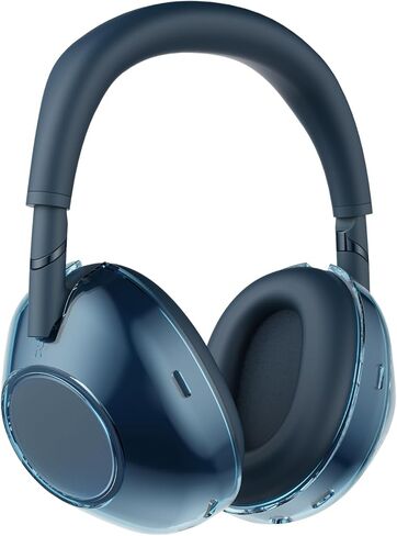 غطاء حافظة لسماعات الرأس Sony WH-1000XM6، غطاء حماية شفاف من مادة TPU متوافق مع Sony WH-1000XM6، غطاء غطاء لسماعات الرأس رفيع للغاية مقاوم للسقوط ومقاوم للصدمات (أزرق شفاف) in Kuwait