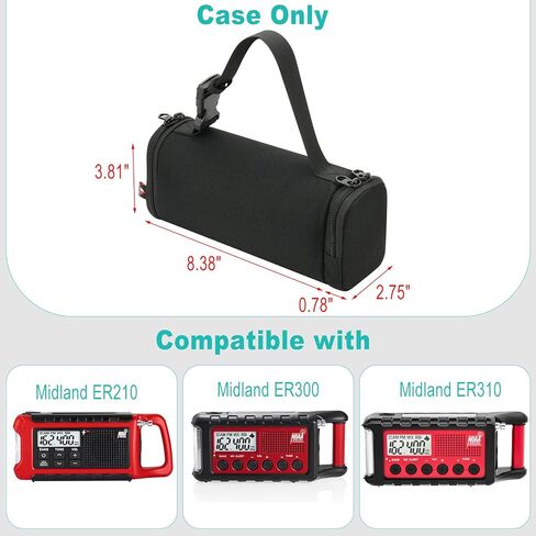 TXEsign Carrying Bag Storage Case Compatible with Midland ER210/ER310/ER300 Emergency Crank Weather AM/FM Radio, Protective Bag Emergency Radio Organizer Container Pouch (Case Only) in Saudi Arabia