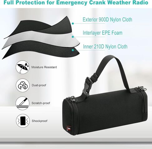TXEsign Carrying Bag Storage Case Compatible with Midland ER210/ER310/ER300 Emergency Crank Weather AM/FM Radio, Protective Bag Emergency Radio Organizer Container Pouch (Case Only) in Saudi Arabia