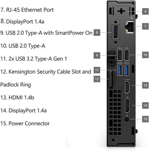 كمبيوتر مكتبي صغير للأعمال Dell OptiPlex 7020 MFF 7000، الجيل الرابع عشر Intel 14-Core i5-14500T (Beat i7-13700T)، ذاكرة الوصول العشوائي DDR5 سعة 32 جيجابايت، 1 تيرابايت PCIe SSD، WiFi 6E، بلوتوث، 2 DisplayPort، HDMI، Windows 11 Pro in Kuwait