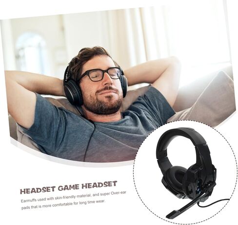 1pc Wired Gaming Headset with Microphone Over-Ear Headphones for Stylish Soft Cushion Pads for Comfort for Gamers and Streaming in Saudi Arabia