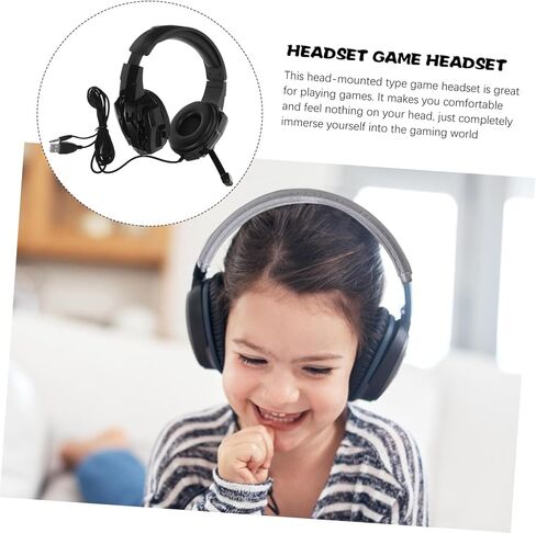 1pc Wired Gaming Headset with Microphone Over-Ear Headphones for Stylish Soft Cushion Pads for Comfort for Gamers and Streaming in Saudi Arabia