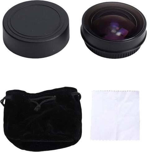 Yoidesu Camera Fisheye Lens, 0.2X Magnification 180 Wide Angle Aluminum Alloy Optical Glass with Multi Layered Anti Reflection Coating, for 37mm Camera Lens in Saudi Arabia