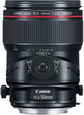 عدسة كانون TS-E 50 مم f/2.8L ماكرو قابلة للإمالة | سلسلة L-Series Prime مع التحكم في المنظور والتركيز البؤري القريب | مثالي للتصوير المعماري والاستوديو (2273C002) + حقيبة كتف + بطاقة سعة 64 جيجابايت in Kuwait