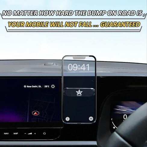 Blackstar MX1 Magnetic Phone Holder – Strong Car/Bike Mount Stand - Compatible with All Smartphones Incompatible in Saudi Arabia