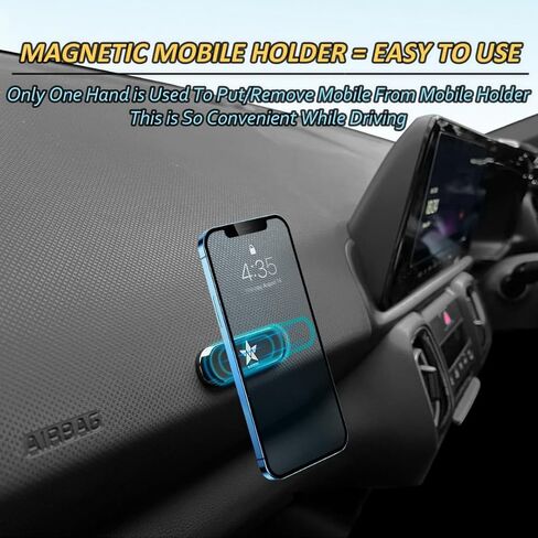 Blackstar MX1 Magnetic Phone Holder – Strong Car/Bike Mount Stand - Compatible with All Smartphones Incompatible in Saudi Arabia