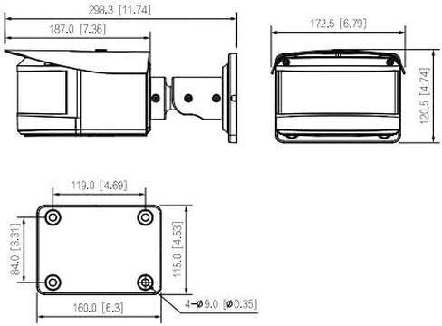 Diamond HNC7I782-IRM1/28-S2 16MP 4x4MP Multi-Sensor Panoramic Bullet Network Camera, 1/1.8" CMOS, H.265, IR 30m, IP67 IK10, PoE, Audio I/O, Alarm I/O, MicroSD 256GB Support in Saudi Arabia