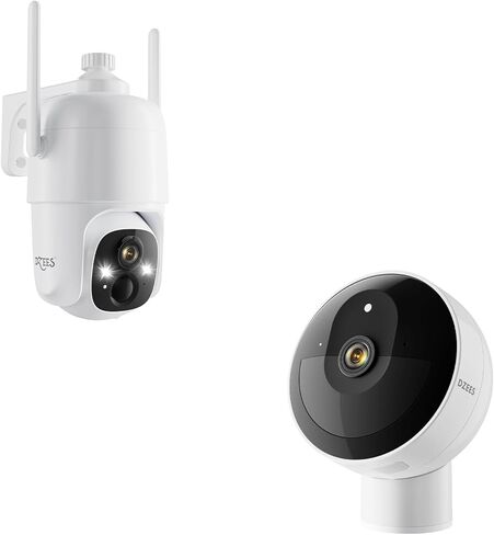 كاميرات Dzees الأمنية المغناطيسية اللاسلكية في الهواء الطلق، كاميرات 2K 360 درجة PTZ لأمن المنزل، تعمل بالبطارية، تثبيت لمدة دقيقة واحدة، رؤية ليلية ملونة بالأشعة تحت الحمراء، تخزين بطاقة Cloud وSD، مراقبة داخلية خارجية in Kuwait