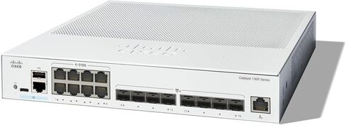 Cisco Catalyst 1300-16XTS Managed Switch - 8-Port 10G Copper and 8x10GE SFP+ Uplinks, Advanced Layer 2/3 Features, High-Performance Networking for Data Centers (C1300-16XTS) (Renewed) in Saudi Arabia