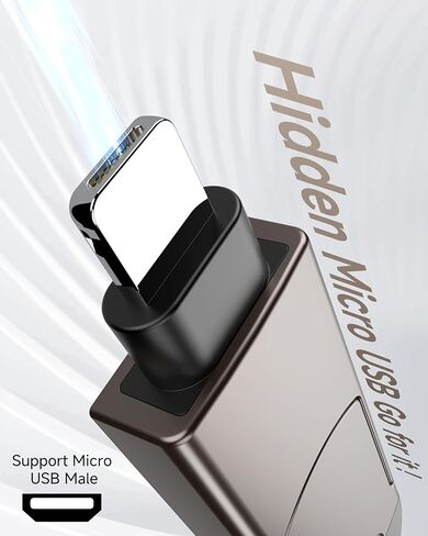 كابل شاحن USB C 6 في 1 بسلسلة مفاتيح، سلك شحن عالمي محمول بقدرة 60 وات مع USB-C وLightning وUSB-A وMicro USB للهواتف والأجهزة اللوحية وبنوك الطاقة in Kuwait