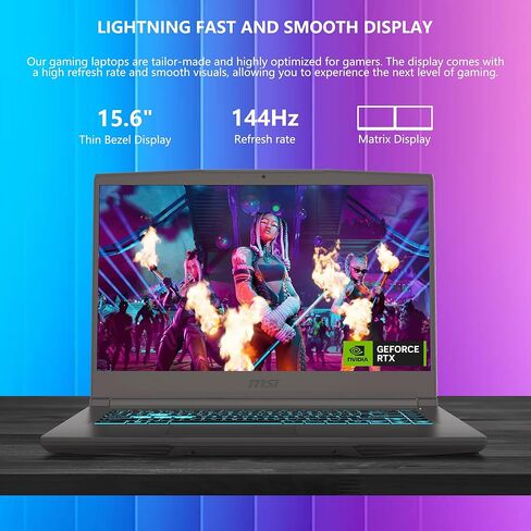 لاب توب ام اس اي ثين 15 للالعاب | 15.6 بوصة FHD IPS 144 هرتز | Intel 8-core i5-13420H (>i7-12650H) | 16 جيجابايت DDR4 1 تيرابايت SSD | NVIDIA GeForce RTX 4060 | واي فاي من النوع C بإضاءة خلفية 6E Win11 Pro مع ملحق DLCA in Saudi Arabia