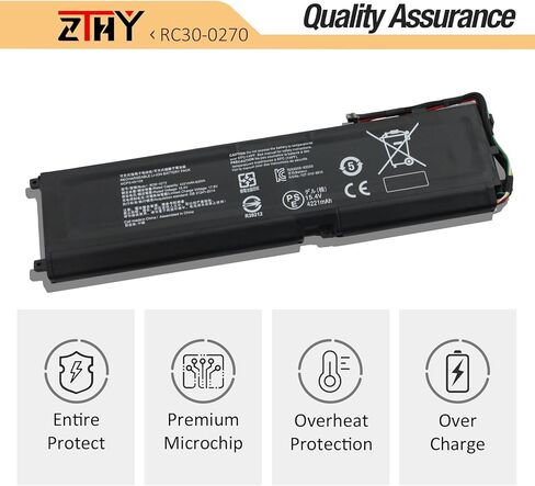 RC30-0270 استبدال البطارية لـ Razer Blade 15 Base 2018 2019 RZ09-0300 RZ09-0270 RZ09-02705E76 RZ09-02705E76-R3U1 RZ09-02705E75-R3B1 RZ09-02705J76 RZ09-03006 RZ09-03006E92 RZ09-03009 RZ09-03009E97 in Kuwait